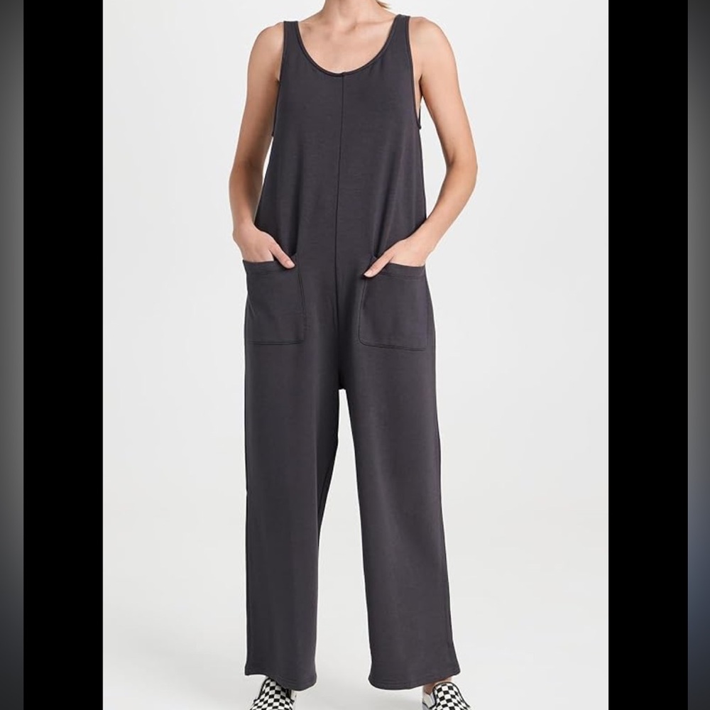 Madewell Charcoal Gray Sleeveless Jumpsuit Overalls